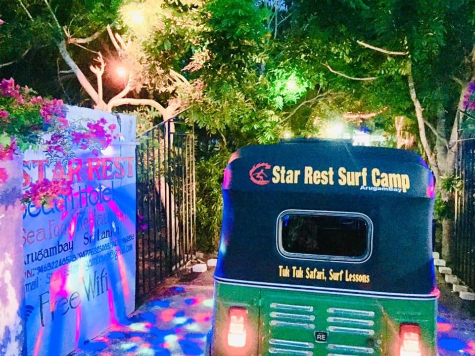 ホテル Star Rest Surf Camp Arugambay アルガムベイ エクステリア 写真